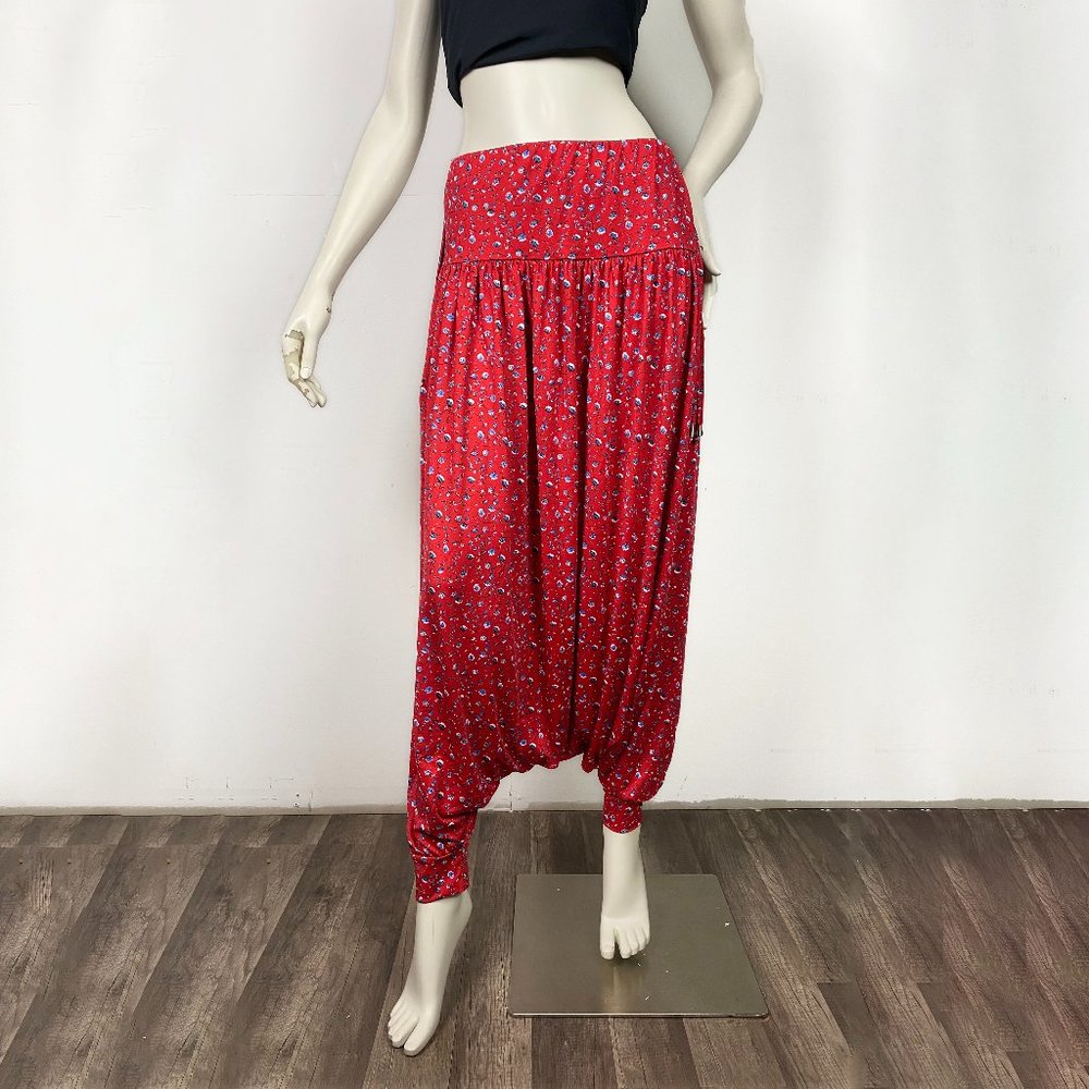 Boho Beach Wide Harem Pants Ethnic Gypsy Hippiestyle Cotton Retro With Pockets